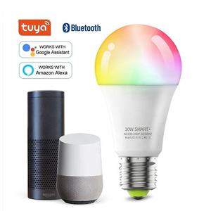 Modern Popular Tuya WiFi BT Led Bulb 9W RGBW Smart LED Light Bulbs for Alexa and Google