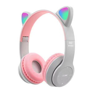 Hot Sale P47 Headphones bluetooth 5.0 Wireless Earphones Girls the Best Mobile Game Cat Ear Headphones