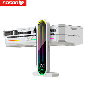 Factory Wholesale COOLMOON Gaming PC Accessories Vertical GPU Stand ARGB Graphics Card Support Temperature Display GPU Holder