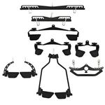 8pcs Multi Functional Integrated Gym Equipment Attachment Fitness Accessories Pull Back Handle Mag Grip