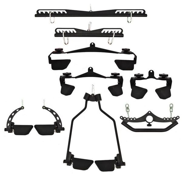 8pcs Multi Functional Integrated Gym Equipment Attachment Fitness Accessories Pull Back Handle Mag Grip