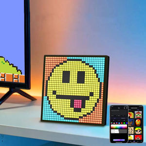 Smart LED Pixel Screen Display APP Control Programmable Digital Photo Frame Night Light DIY Text Gameroom Home Lights Decoration